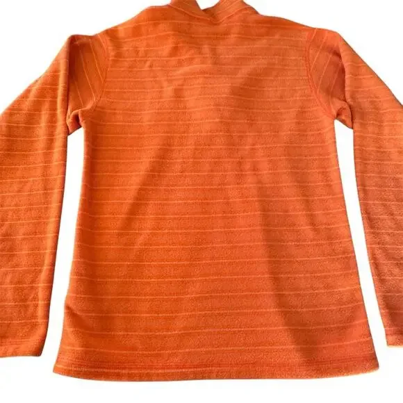 Patagonia Kid's Micro D Zip Neck Orange Quarter Zip Pullover Size 10 - Picture 5 of 7